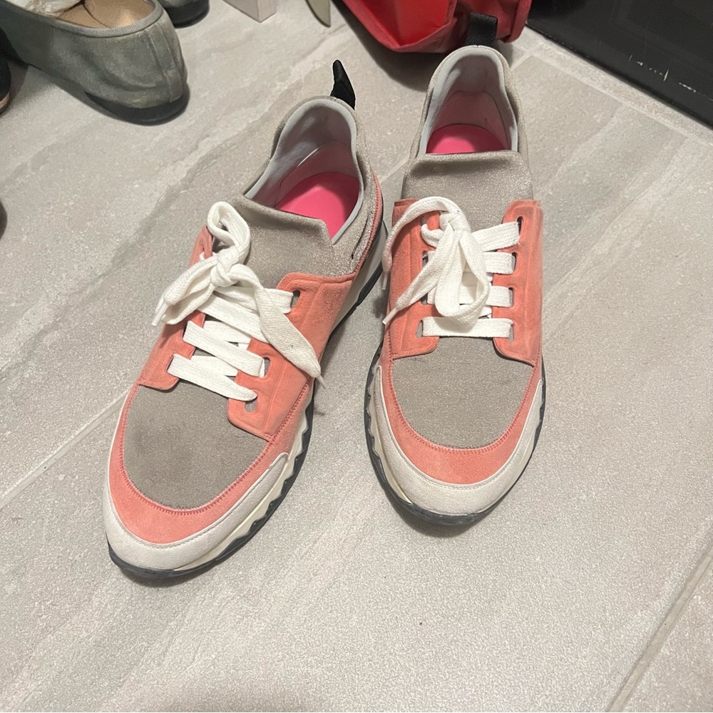Hermes Coral and Gray Women's Athletic Shoes
